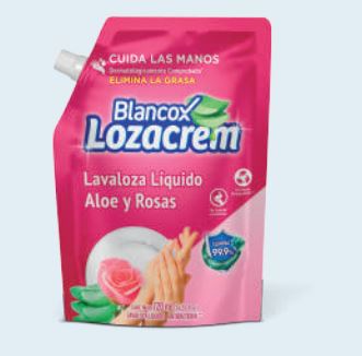 blancox lavaloza liquido aloe y rosas 12x720