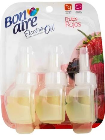 BON AIRE ELECTRICO  REPUESTO X 3 FRUTOS ROJOS 12X25 CC
