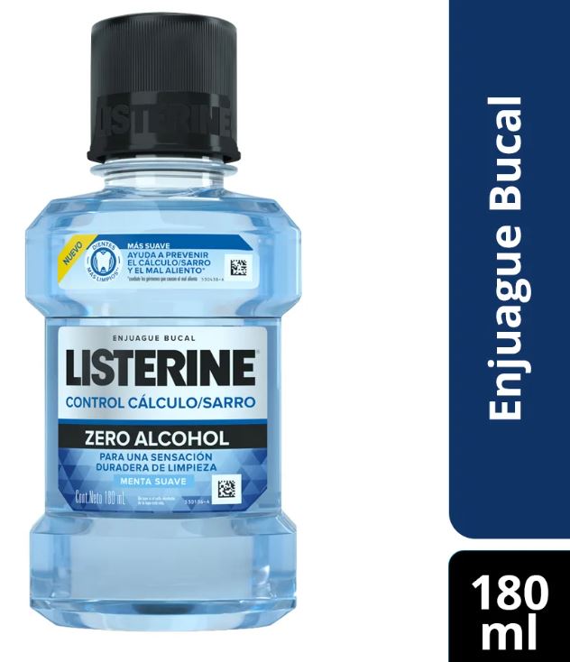 LISTERINE CONT CAL/SAR ZERO ALCOH 12*180 UND