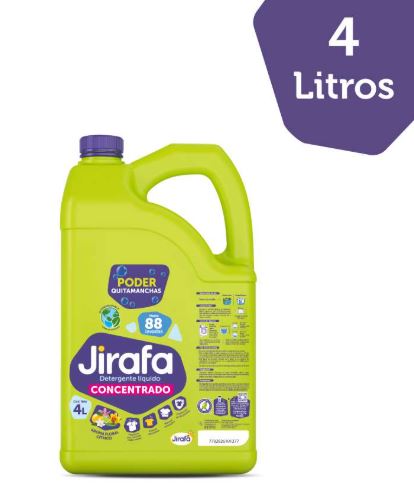 DETERGENTE LIQUIDO CONCETRADO JIRAFA 4x4000
