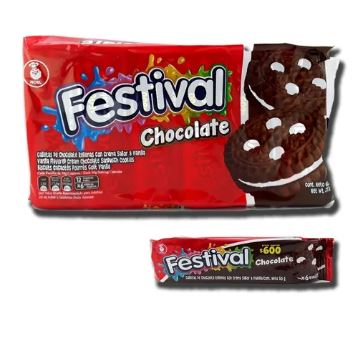 GALLETA FESTIVAL CHOCOL 24x12x6