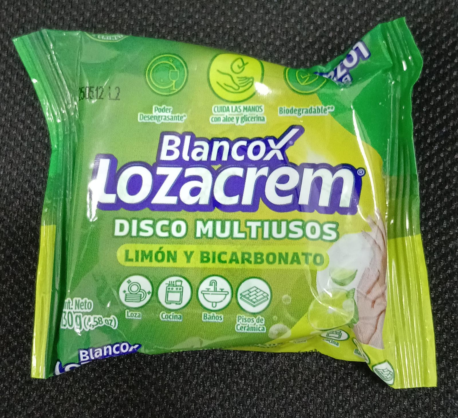 LAVALOZA CREMA DISCO LIMON 72X130 UND