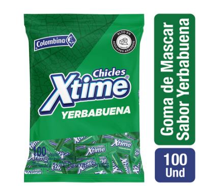 XTIME CHICLE YERBABUENA 24x100