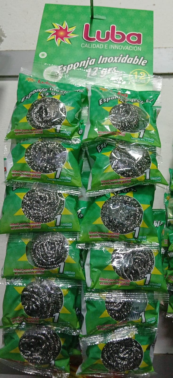 ESPONJA INOX LUBA ESPIRAL 30DP*12U 27035 DISP