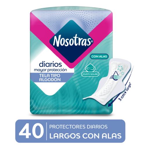 PROTECTOR NOSOTRAS DIARIO LARGO ALAS 12X40