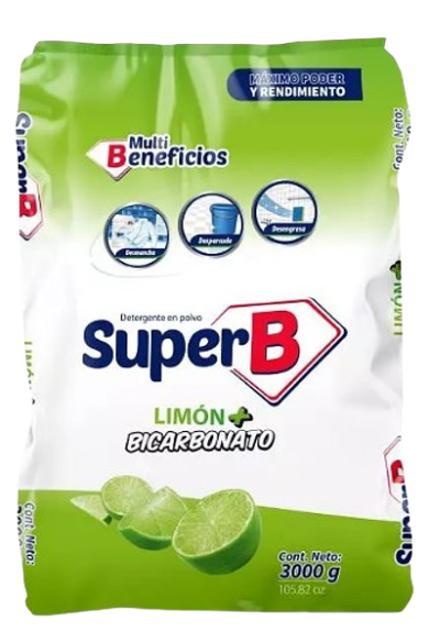 SUPER B DETERGE POLV LIMON 6*3000 18667  UND UND UND