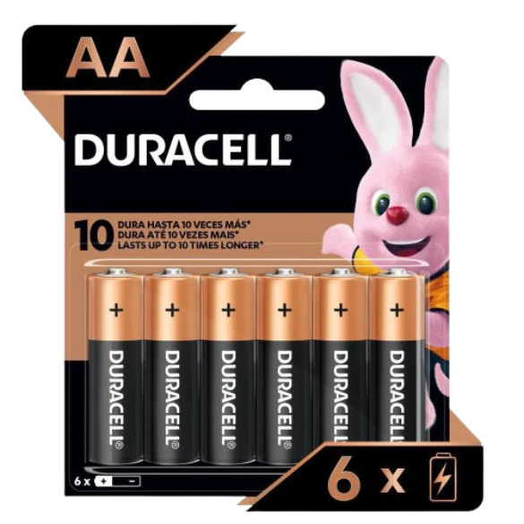 PILAS DURACEL ALKALI AA 1RIST*6*2PILAS   DISP