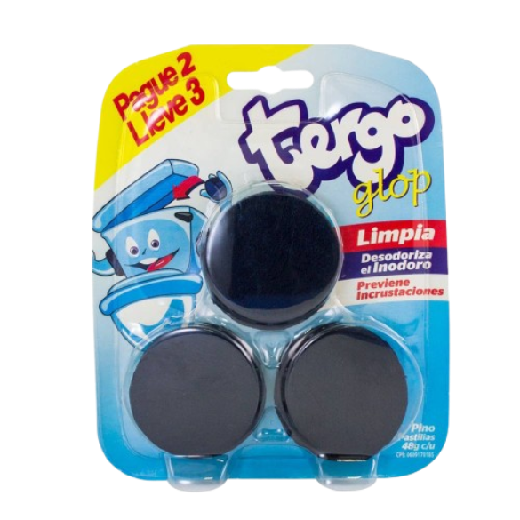 TERGO GLOP INODORO PINO 24*3DISCO        UND