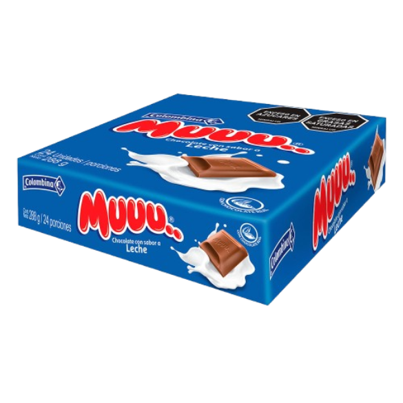 CHOCOLATINA MUU LECHE 18*24*11G 16295    DISP