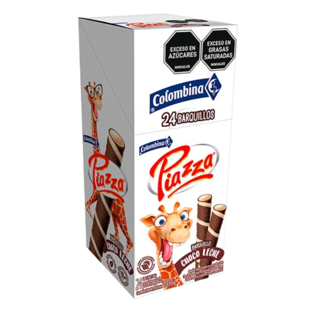 PIAZZA JIRAF CHOCO-LECHE 12DP*24  27272  DISP