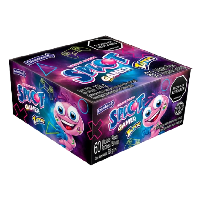 SPLOT CHICLE TATTO GAMERS*18DP*60 16388  DISP