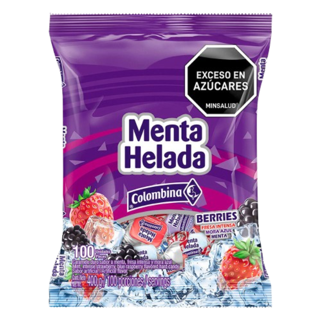 MENTA HELADA BERRIES 18BOL*100UND 16393  BOLSA