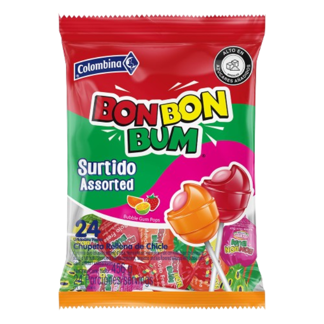 BON BON BUM SURTIDO 15BS*24UN  24257     BOLSA