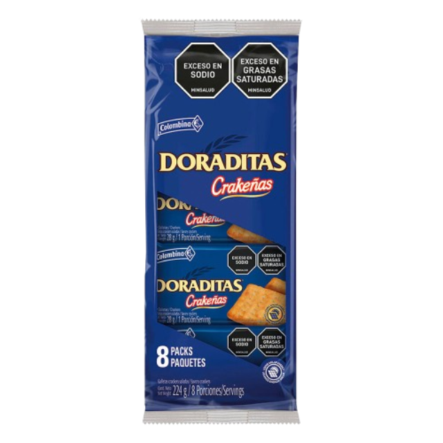 CRAKEnAS DORADITAS 24BS*8UND  2584       BOLSA
