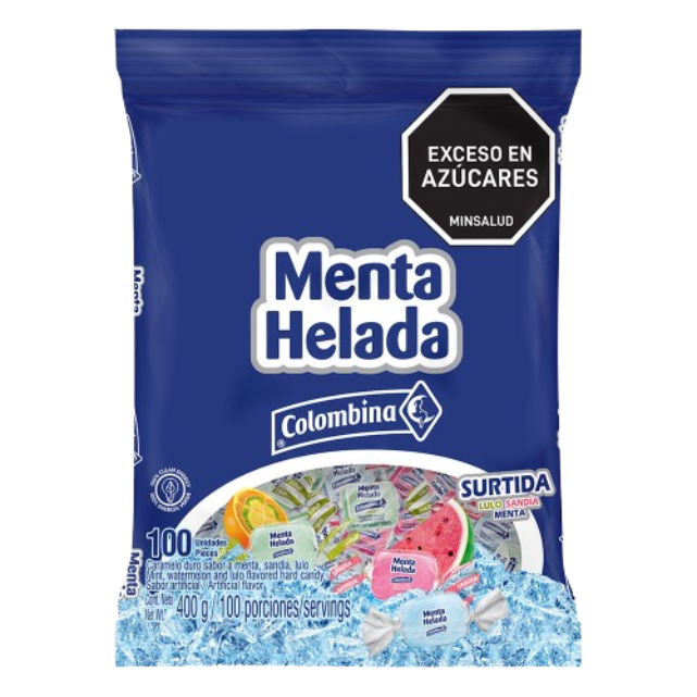 MENTA HELADA SURTIDA 18BS*100UN  12936   BOLSA