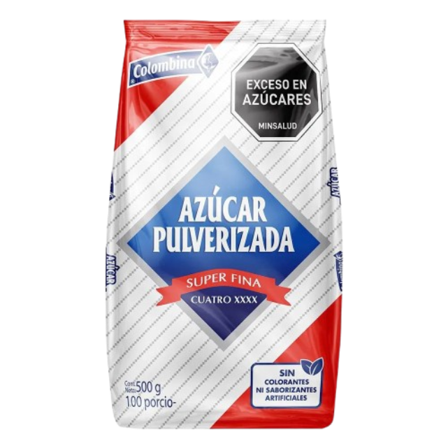 AZUCAR PULVERIZADA 18BOLS*500GR   630    BOLSA