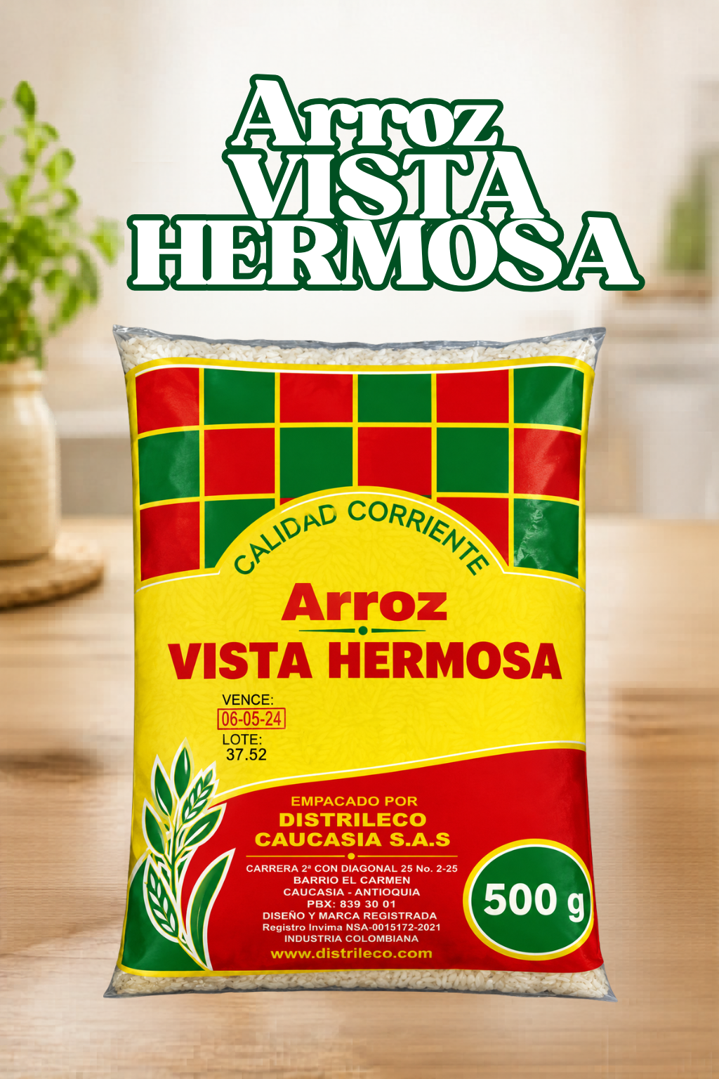 ARROZ VISTA HERMOSA 25X500 GRAMOS